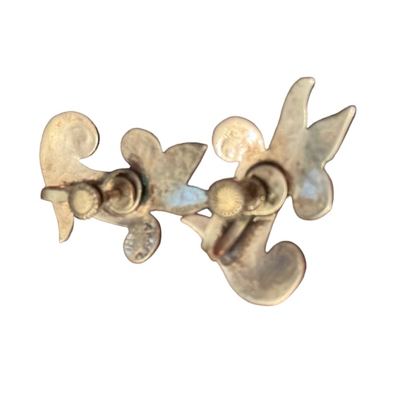 Taxco Sterling Silver 925 Scroll Design Screw Back Earrings Mexico Vintage - Picture 6 of 6